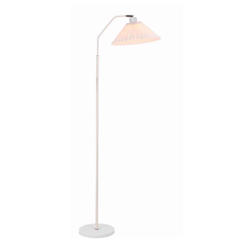 Elegant Minimalist Floor Lamp with Pleated Fabric Shade - 1-Light