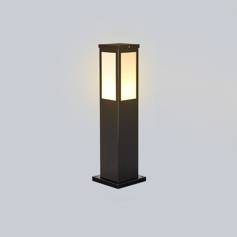 Chic Modern Solar Lawn Square Column Outdoor Waterproof Path Light