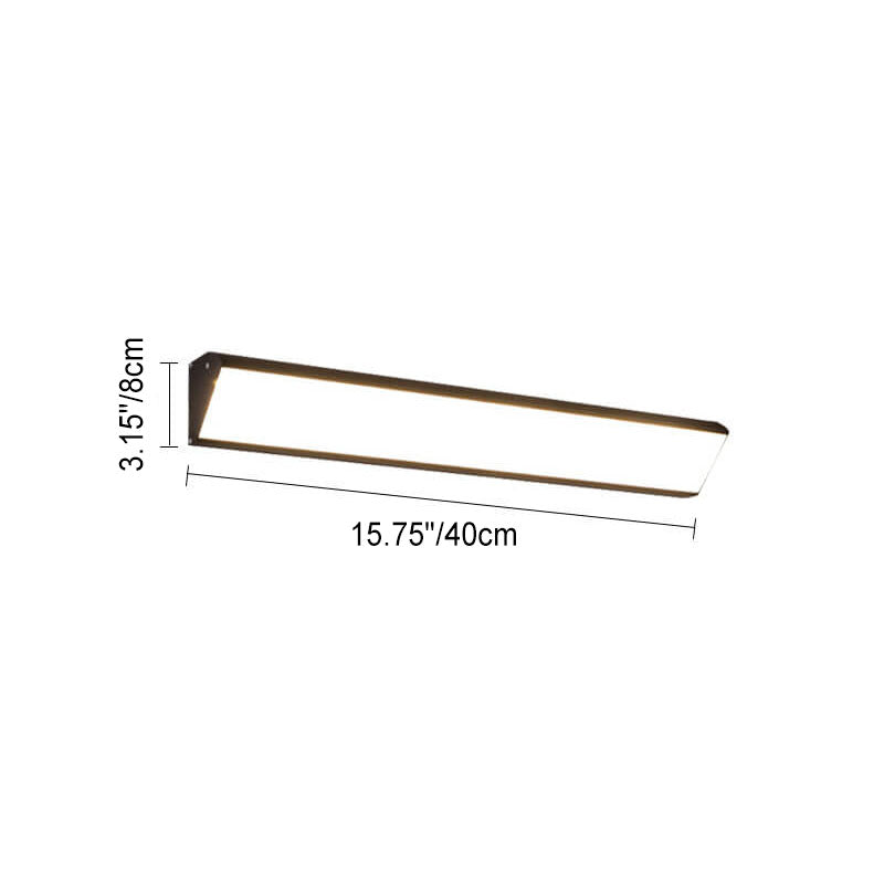 Sleek Modern Outdoor LED Wall Sconce Lamp - Long-Bar Aluminum & Acrylic, Waterproof