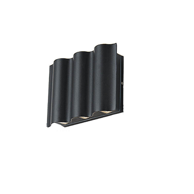 Modern Wave Aluminum LED Outdoor Wall Sconce – Waterproof, Weatherproof Exterior Lighting