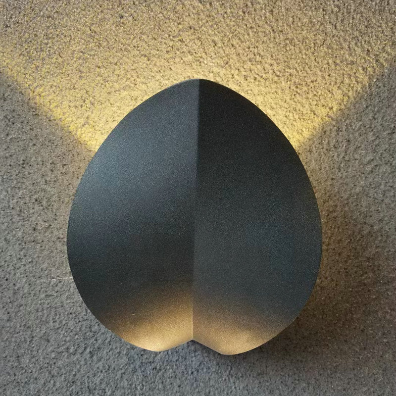 Nordic Contemporary Waterproof Aluminum LED Wall Sconce — Multishape Four-Leaf Clover Elliptical Design for Outdoor Patio