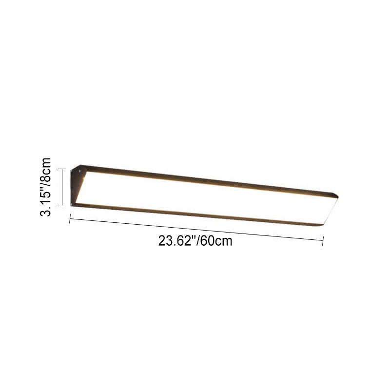 Sleek Modern Outdoor LED Wall Sconce Lamp - Long-Bar Aluminum & Acrylic, Waterproof