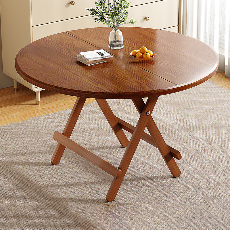 Sleek Contemporary Scandinavian Round Dining Table with MDF Top and Steel Base — Seats 4