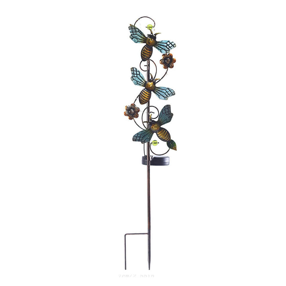 Solar Iron Garden Lights Set – Hummingbird, Butterfly & Dragonfly Lawn & Landscape Accent