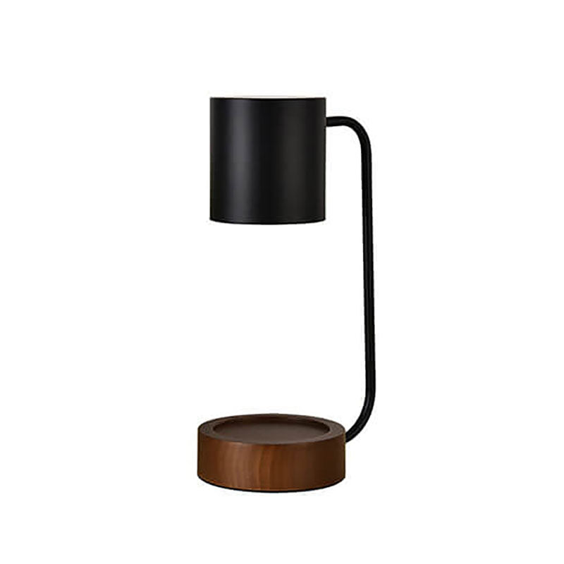 Japanese Minimalist Wooden Table Lamp with Dimmable Light, Timer, and Melting-Wax Glow (1-Light)