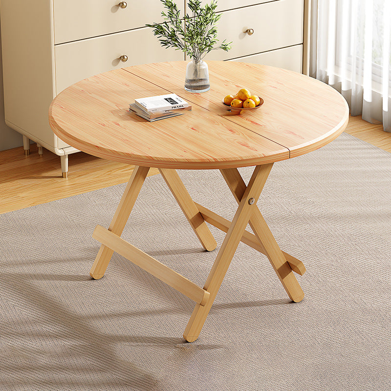 Sleek Contemporary Scandinavian Round Dining Table with MDF Top and Steel Base — Seats 4