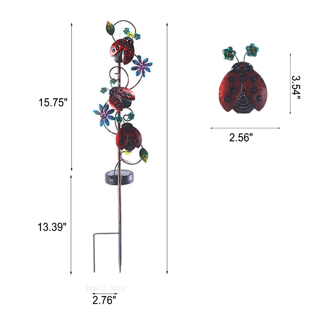 Solar Iron Garden Lights Set – Hummingbird, Butterfly & Dragonfly Lawn & Landscape Accent