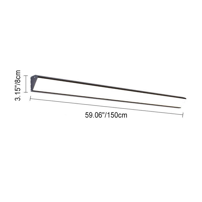 Sleek Modern Outdoor LED Wall Sconce Lamp - Long-Bar Aluminum & Acrylic, Waterproof