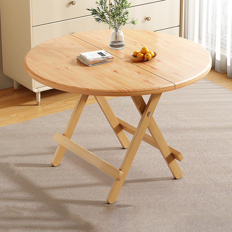 Sleek Contemporary Scandinavian Round Dining Table with MDF Top and Steel Base — Seats 4