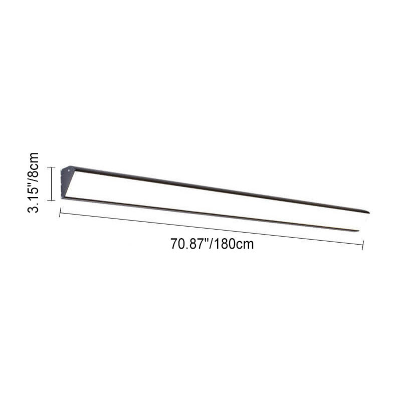 Sleek Modern Outdoor LED Wall Sconce Lamp - Long-Bar Aluminum & Acrylic, Waterproof