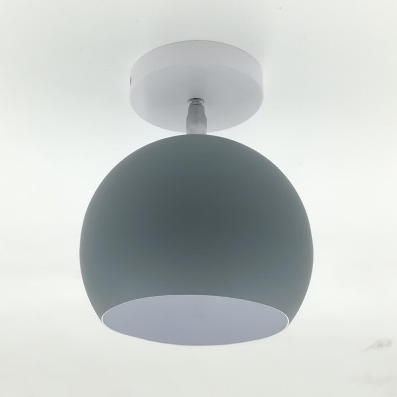 Nordic Macaron Dome 1-Light Semi-Flush Ceiling Light - Modern Minimalist Design