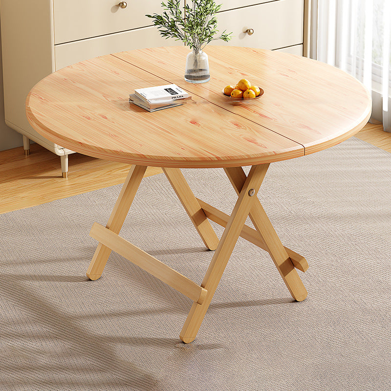Sleek Contemporary Scandinavian Round Dining Table with MDF Top and Steel Base — Seats 4