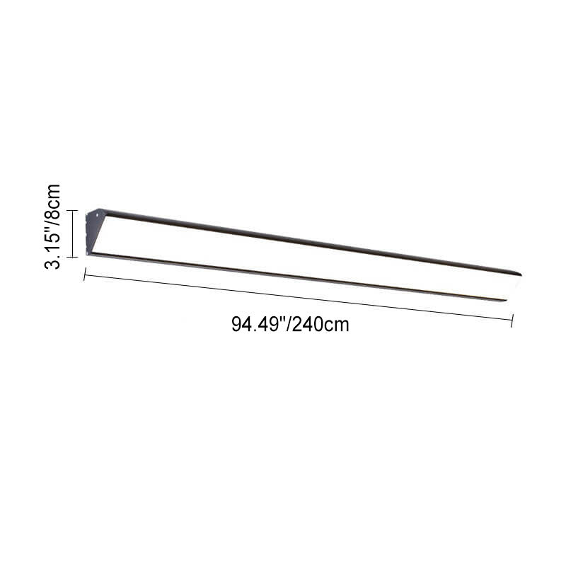 Sleek Modern Outdoor LED Wall Sconce Lamp - Long-Bar Aluminum & Acrylic, Waterproof