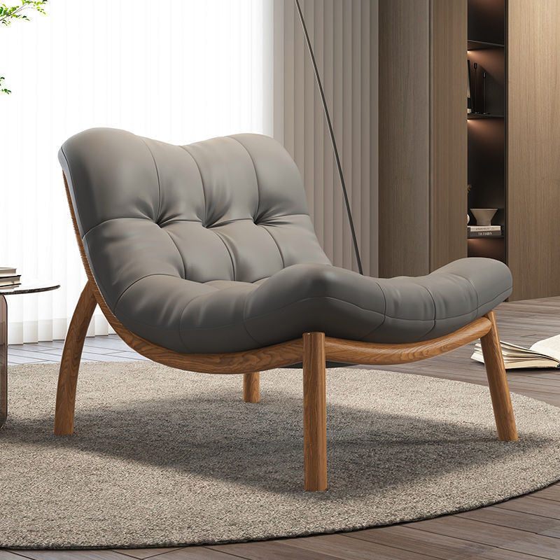 Chic Contemporary Scandinavian Rectangular Sofa - Upholstered in Faux Nappa Leather with a Carbon Steel Frame for Modern Living Rooms