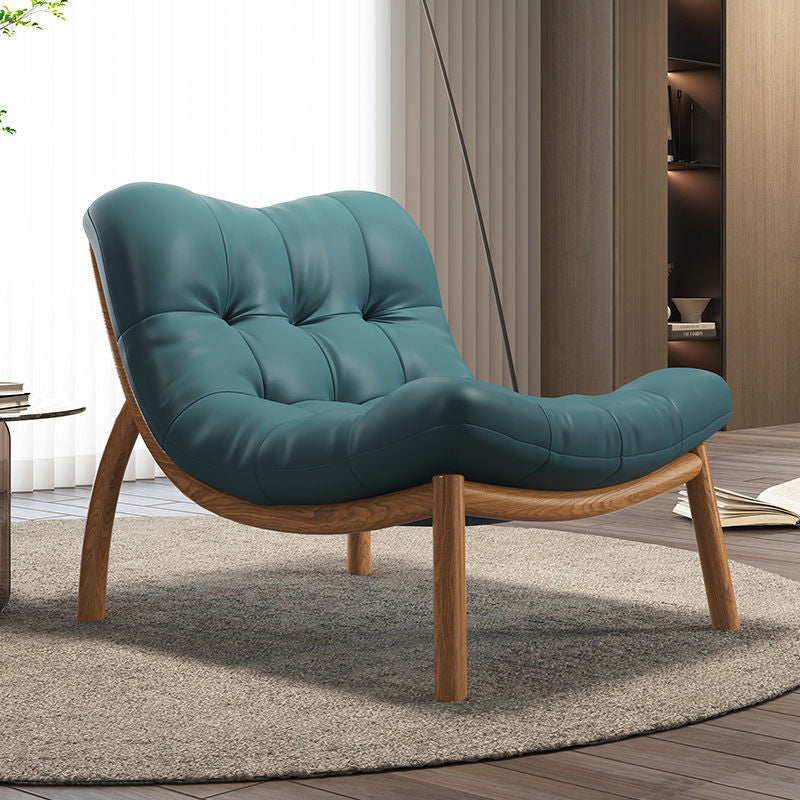 Chic Contemporary Scandinavian Rectangular Sofa - Upholstered in Faux Nappa Leather with a Carbon Steel Frame for Modern Living Rooms