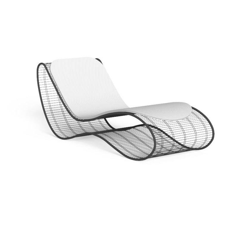 Modern Minimalist Curved Aluminum Alloy Garden Recliner Backrest with Fabric Sponge