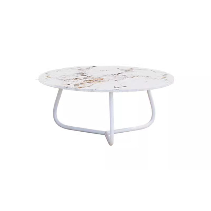 Contemporary Boho Waterproof Woven Rattan Rope Outdoor Coffee Table & Chair Set with Aluminum Alloy Slab – Round and Elliptical Patio Furniture