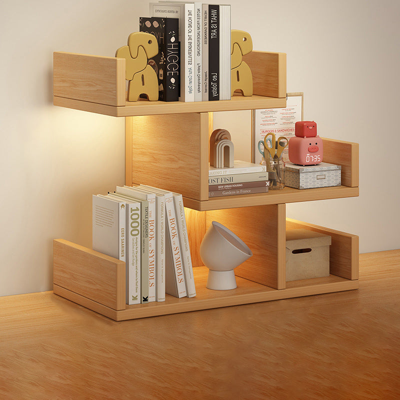 Sleek Modern Minimalist 3-Tier Rectangular MDF Bookshelf for Home Office