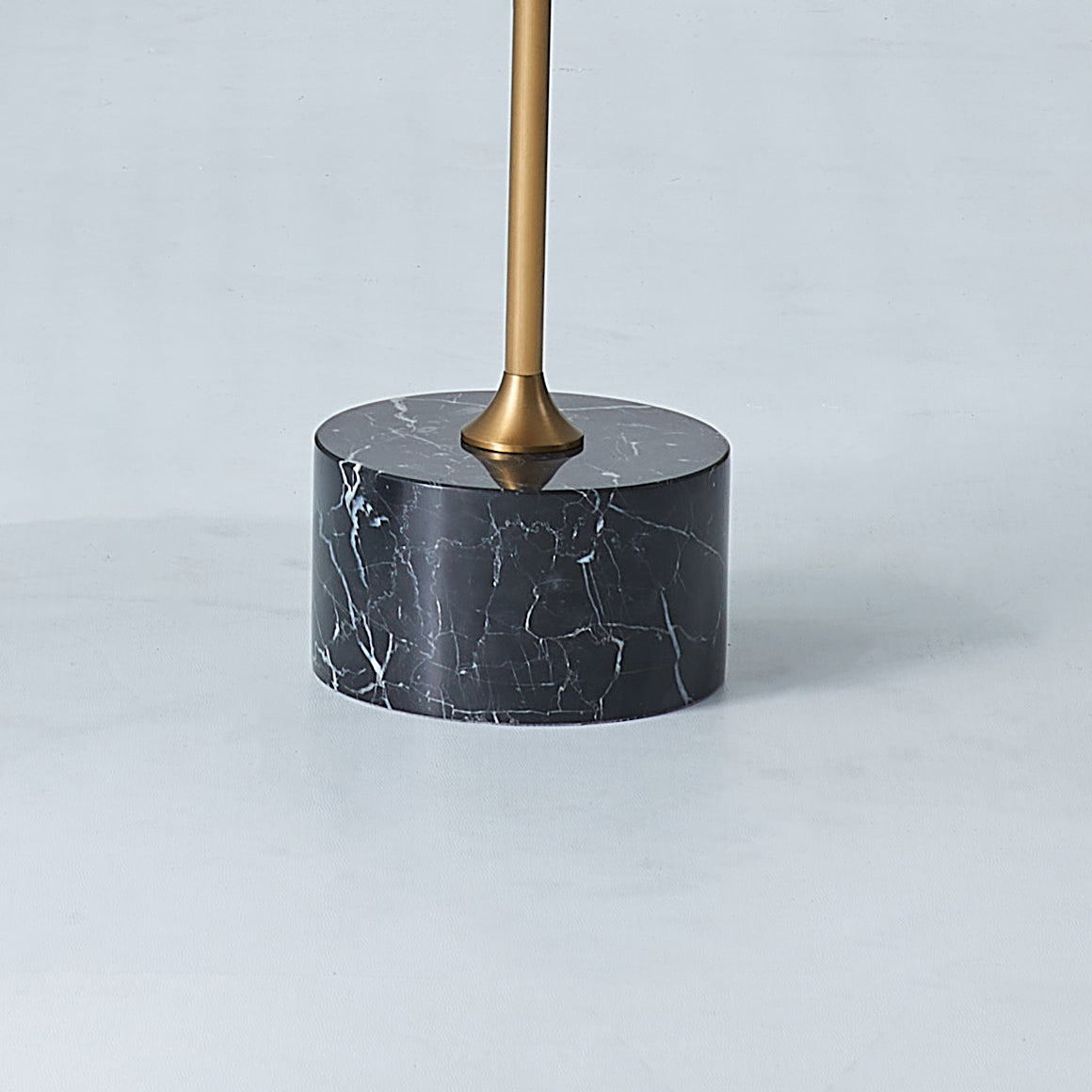 Japanese-Inspired Asymmetrical Oval Marble End Table – Living Room Accent Table