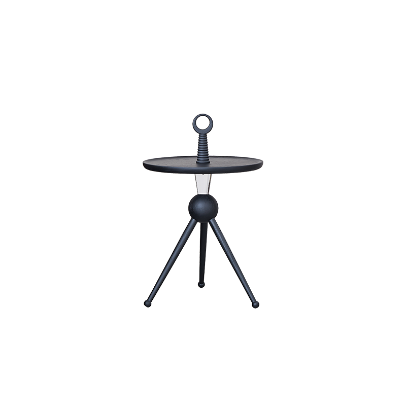 Stylish Round Solid Wood Tripod End Table with Acrylic Top - Creative Portable Accent Side Table for Living Room