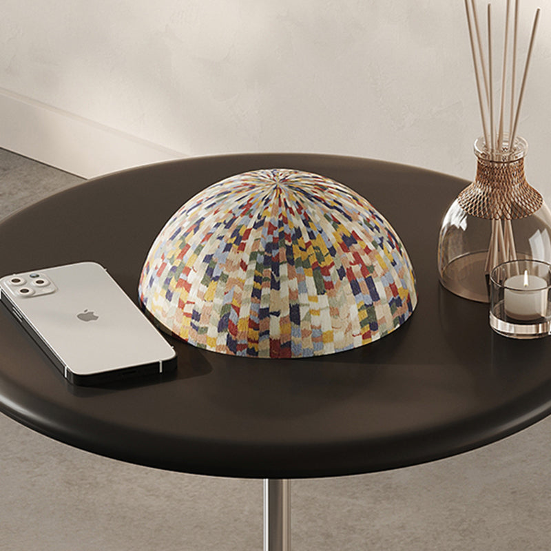 Sleek Round Curved End Table with MDF Top & Stainless Steel Frame – Minimalist Small Living Room Accent
