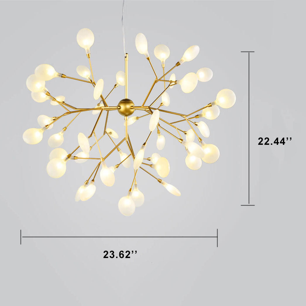 Modern Metal Branches LED Chandeliers - 27 or 36 Firefly Lights