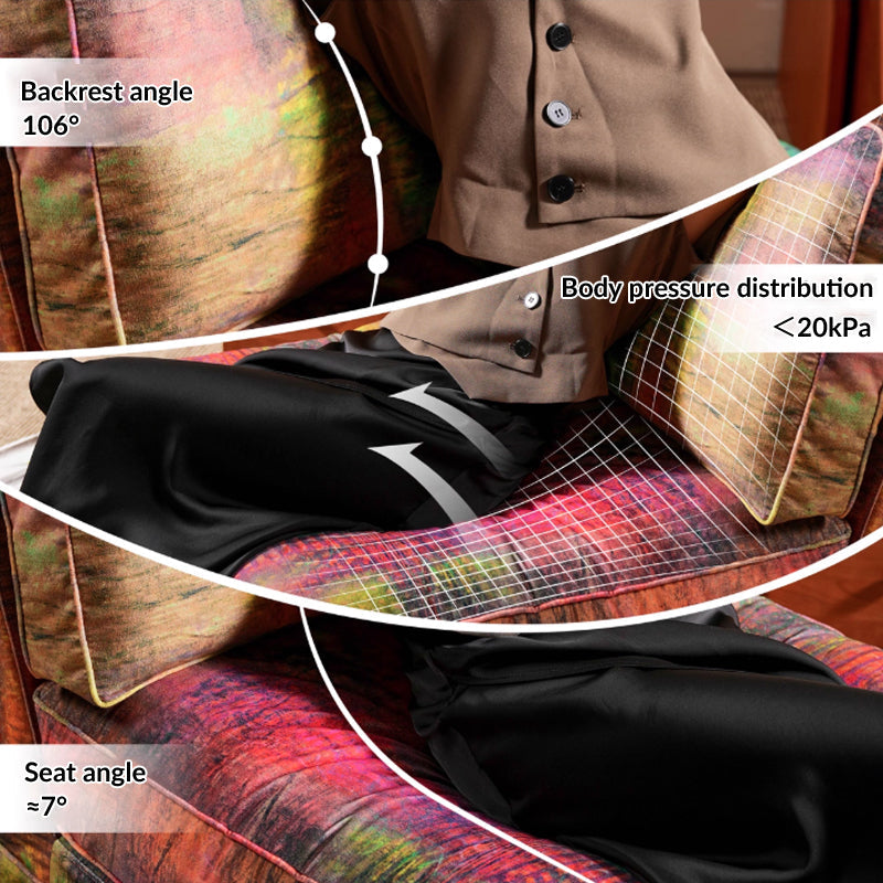 Abstract Watercolor Pattern Polyester Accent Chair with Birch Wood Frame – Creative, Modern Lounge Chair for Living Room
