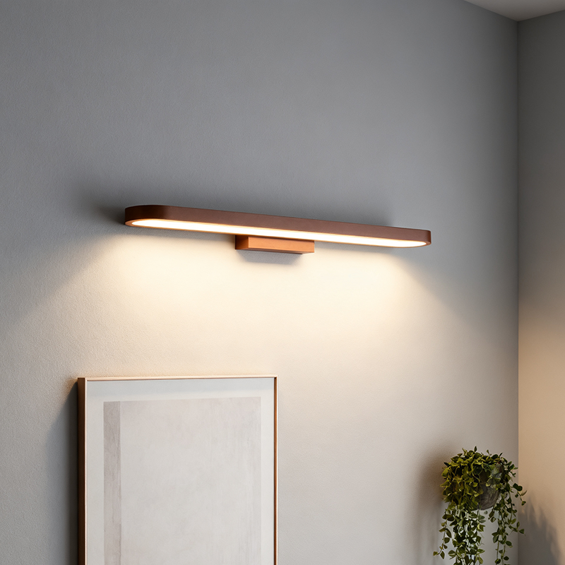 European-Style Minimalist Circular Aluminum LED Vanity Light – Front Mirror Wall Sconce Lamp