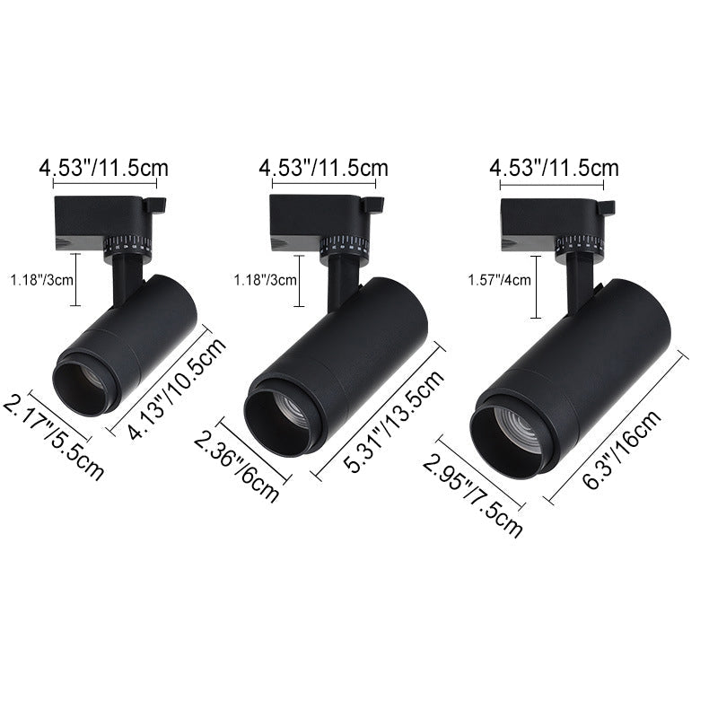 Sleek Modern Minimalist Adjustable Dimmable Spotlight Track Lighting – Tubular LED Flush-Mount, 3/4/5-Light Options for Living Room