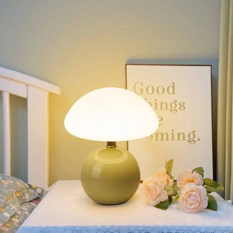 Chic Ceramic Mushroom Table Lamp for Cozy Ambience