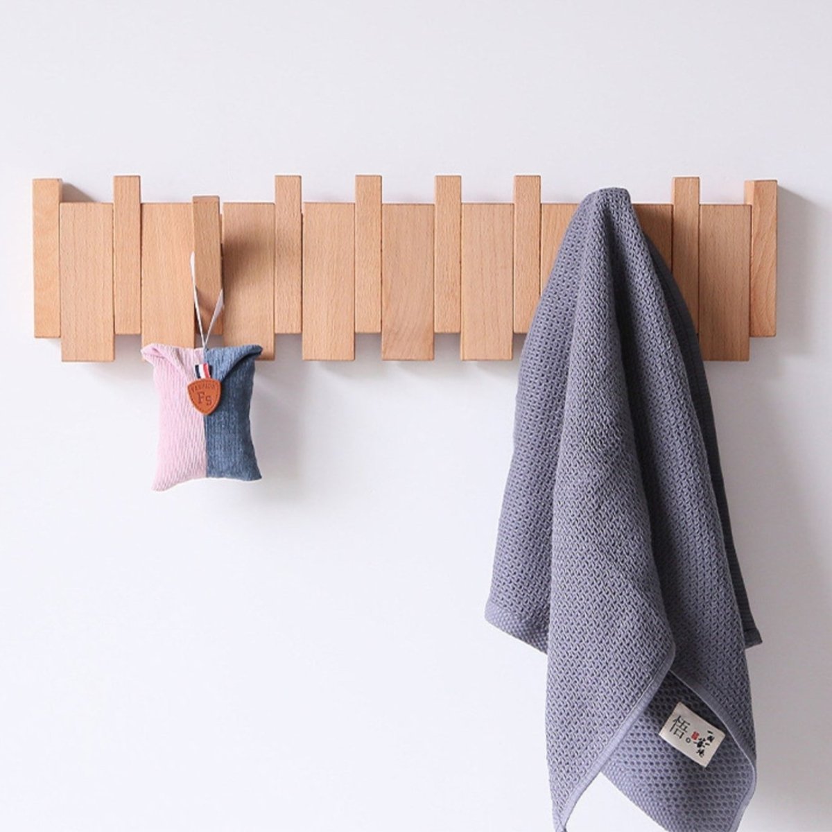 Artisan Handcrafted Wooden Piano Coat Rack
