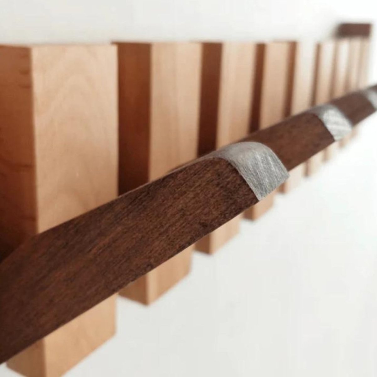 Artisan Handcrafted Wooden Piano Coat Rack