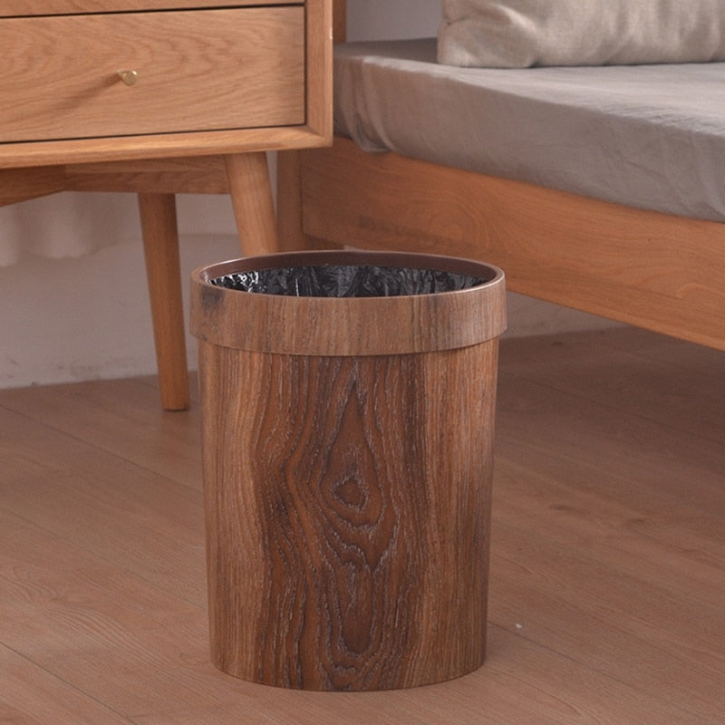 Elegant Minimalist Wooden Garbage Bin for Home
