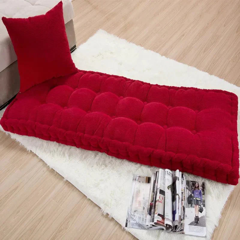 Chic Modern Solid-Color Corduroy Bench Cushion