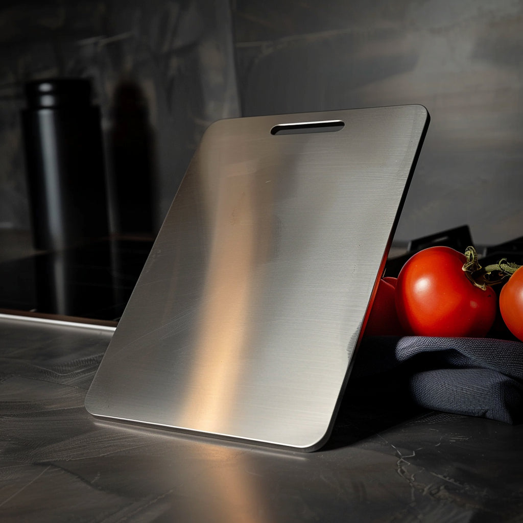 Premium Antibacterial Stainless Steel Cutting Board - Knife-Friendly & Hygienic