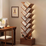 Modern Solid Wood Bookshelf – Eco-Friendly, Rectangular 6/8/10/12-Tier Storage for Home Office