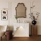 Traditional French-Style Square MDF Mantel Console Table for Living Room