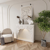 Traditional French-Style Square MDF Mantel Console Table for Living Room