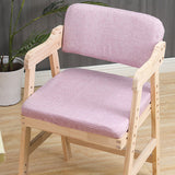 Modern Minimalist Adjustable Kids Chair in Solid Pine Wood with Cotton-Linen Upholstery and Foam Cushion for Bedroom