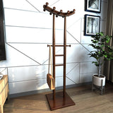 Modern Minimalist Boat-Shaped Solid Wood Hook Rack for Living Room