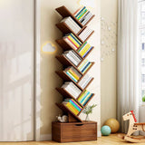 Modern Solid Wood Bookshelf – Eco-Friendly, Rectangular 6/8/10/12-Tier Storage for Home Office