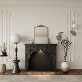 Traditional French-Style Square MDF Mantel Console Table for Living Room