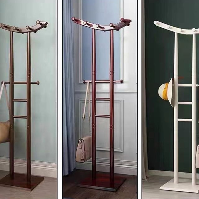 Modern Minimalist Boat-Shaped Solid Wood Hook Rack for Living Room