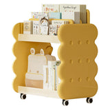 Contemporary Creative 2-Tier Square Cheese Kids' Plastic Bookshelf for Bedroom