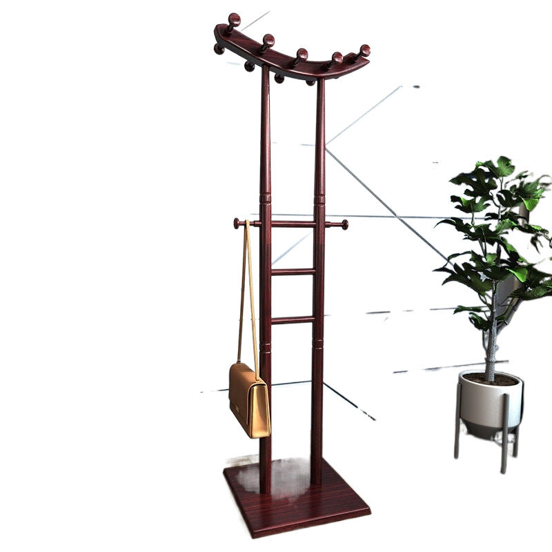 Modern Minimalist Boat-Shaped Solid Wood Hook Rack for Living Room