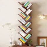 Modern Solid Wood Bookshelf – Eco-Friendly, Rectangular 6/8/10/12-Tier Storage for Home Office
