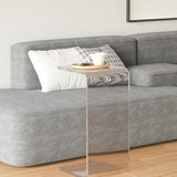 Sleek Modern Minimalist Rectangular Acrylic Side Table for Living Room