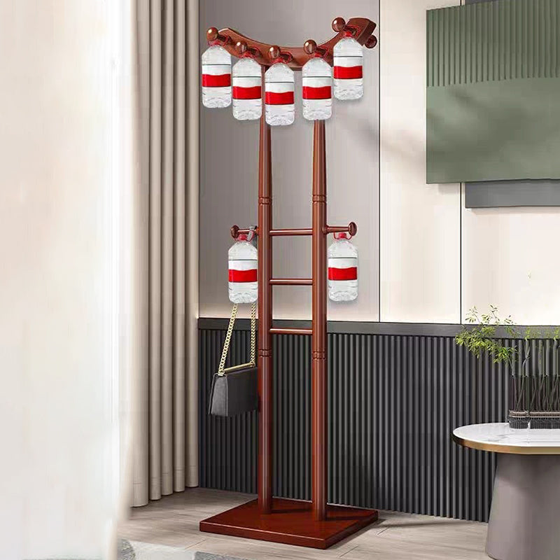 Modern Minimalist Boat-Shaped Solid Wood Hook Rack for Living Room