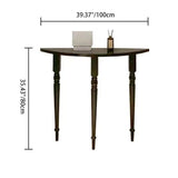 Traditional French Half-Circle Console Table in Solid Pine Wood - Elegant Entryway Accent
