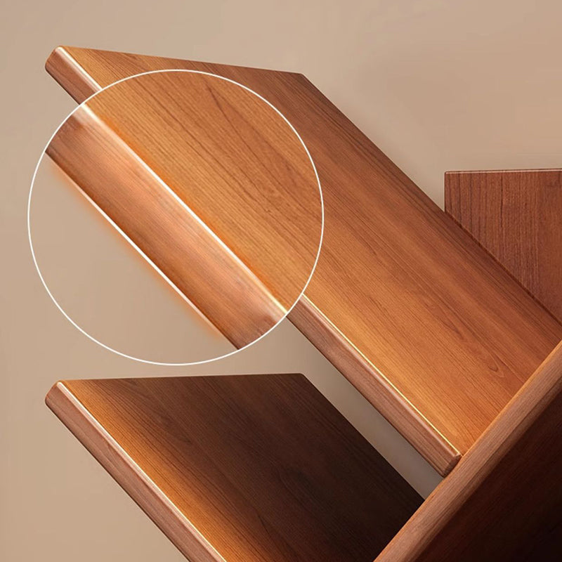 Modern Solid Wood Bookshelf – Eco-Friendly, Rectangular 6/8/10/12-Tier Storage for Home Office